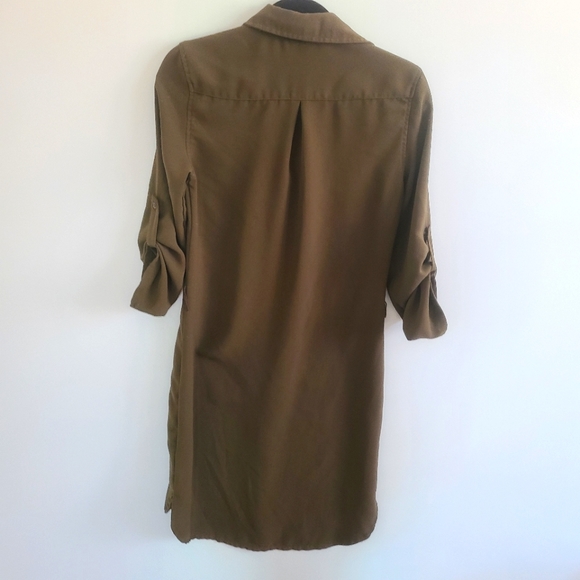 Xxs Le Chateau Oversized Olive Green Shirt Dress - Picture 5 of 5